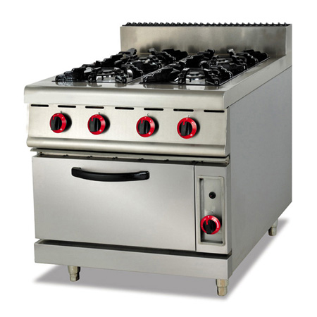 Fuqi gh-987a floor type gas four head cooker with oven Fuqi gh-987a floor type gas four head cooker with oven