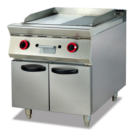 FUQIGH-986-2Vertical gas half pit grill with cabinet base