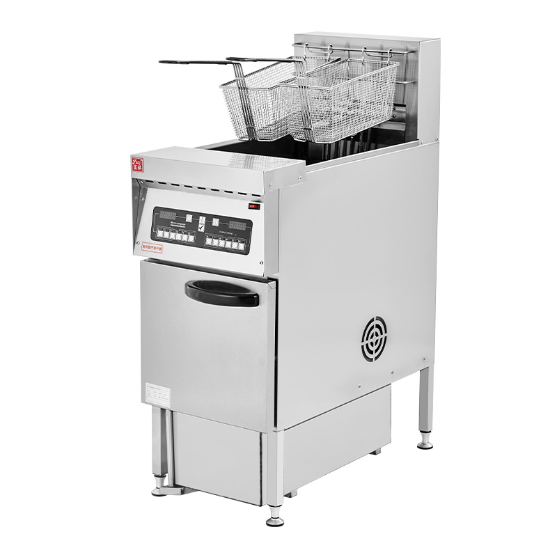 富祺DF-30A立式電腦單缸雙篩炸爐連濾油車 富祺DF-30A立式電腦單缸雙篩炸爐連濾油車